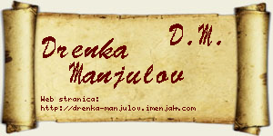 Drenka Manjulov vizit kartica